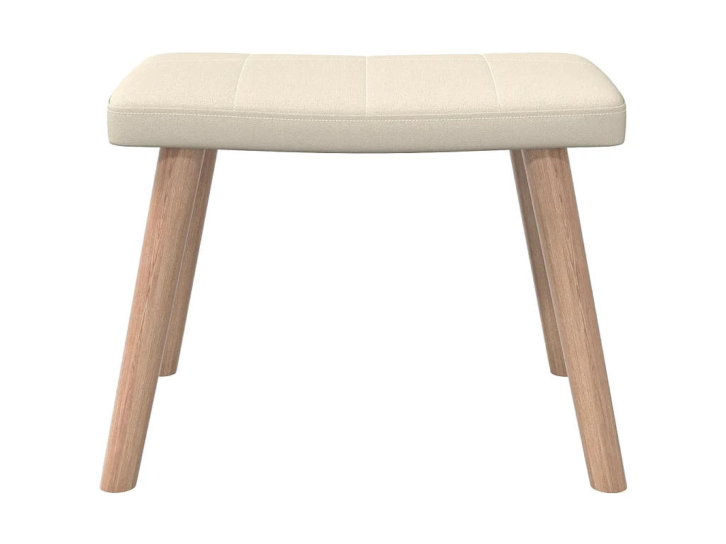 Sillón de relajación con taburete Tela Crema