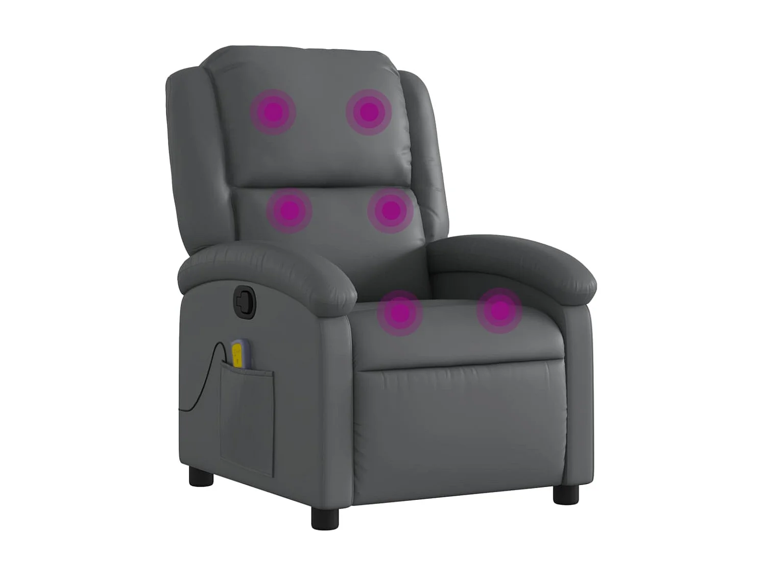 Fauteuil de massage inclinable Gris Similicuir