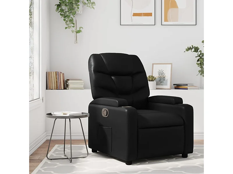Fauteuil inclinable Noir Similicuir