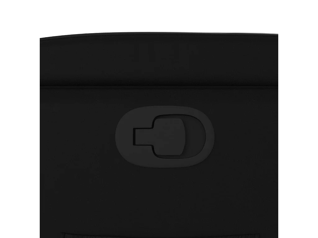 Silla reclinable de piel sintética negra