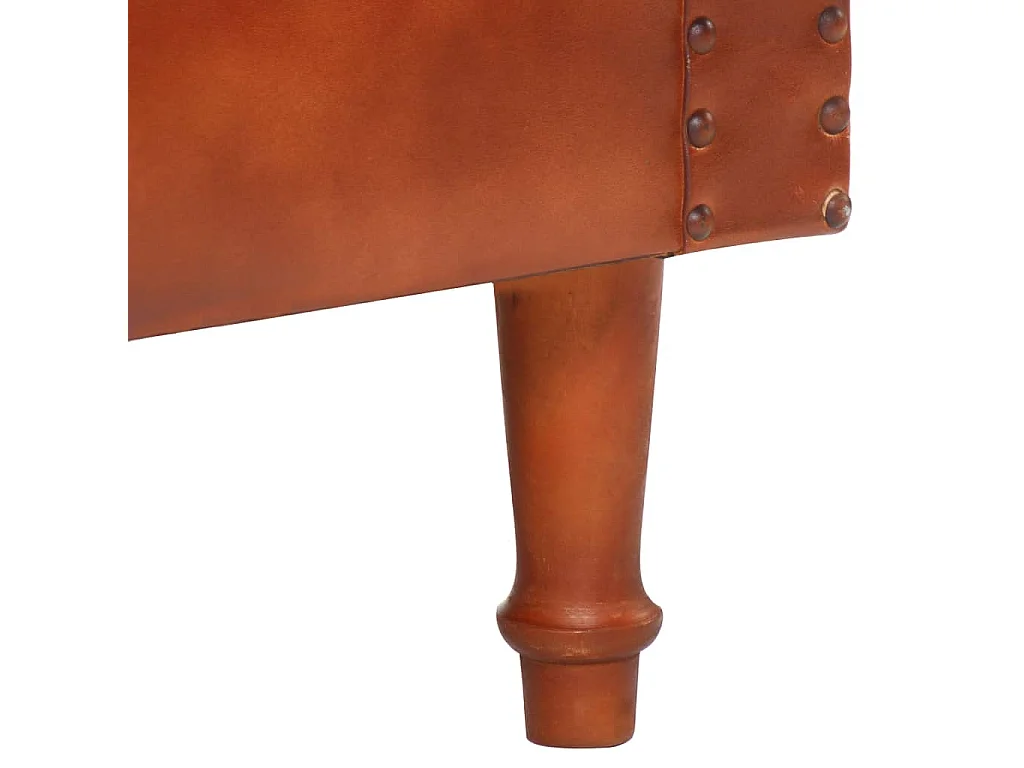 Fauteuil Marron Cuir véritable de chèvre