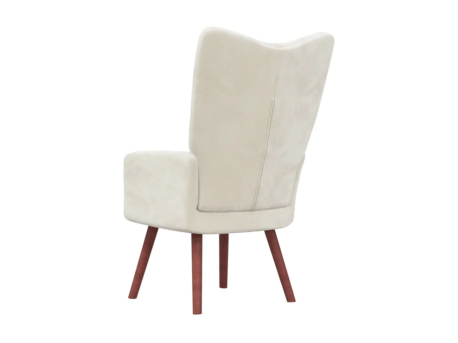 Chaise de relaxation Blanc crème Velours