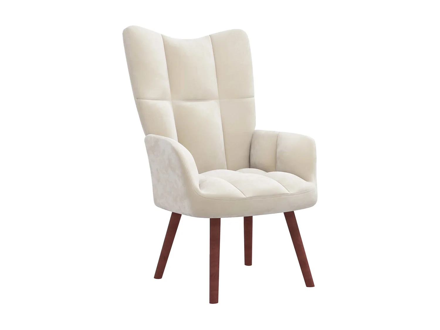 Poltrona relax Velluto bianco crema