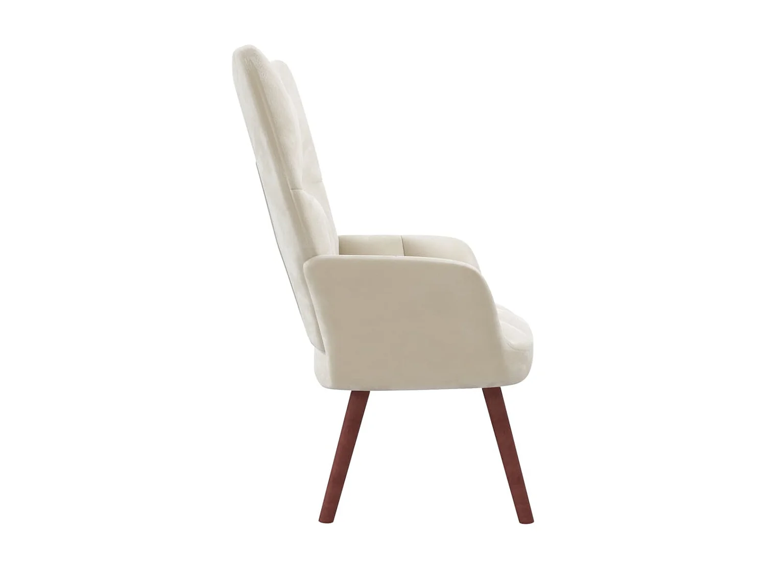 Poltrona relax Velluto bianco crema