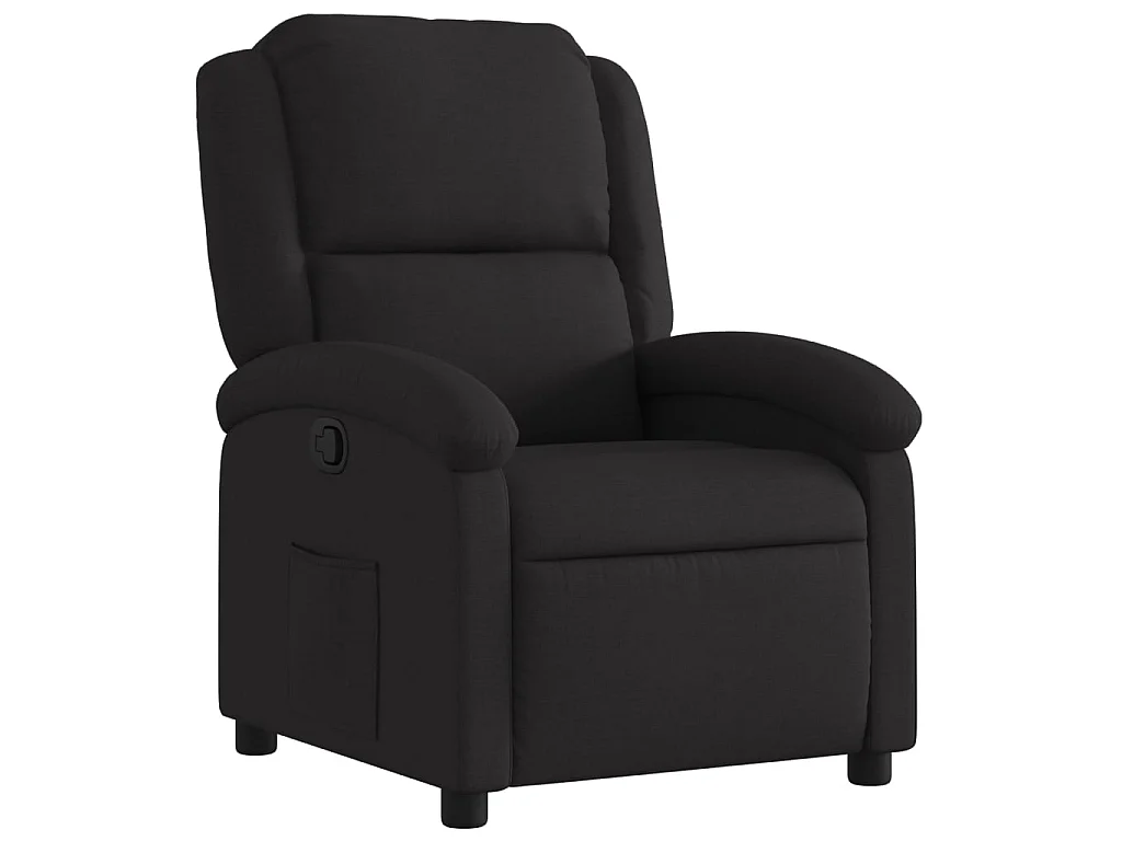 Silla reclinable de tela negra