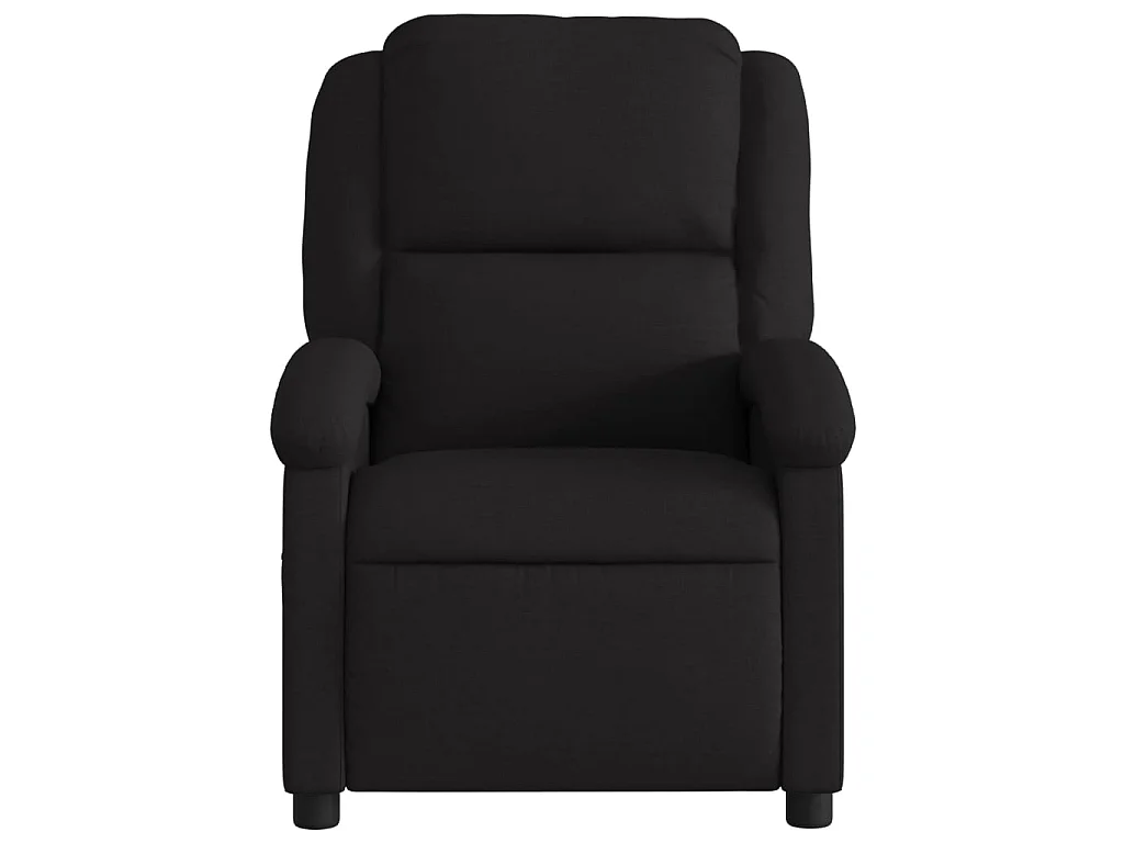 Silla reclinable de tela negra