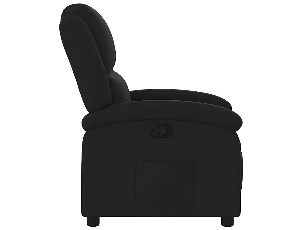 Silla reclinable de tela negra