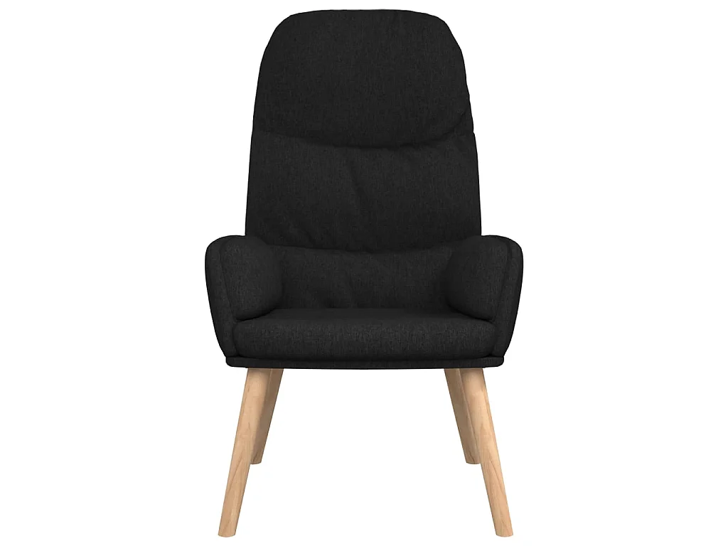 Chaise de relaxation Noir Tissu