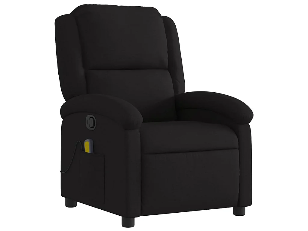 Fauteuil de massage inclinable Noir Tissu