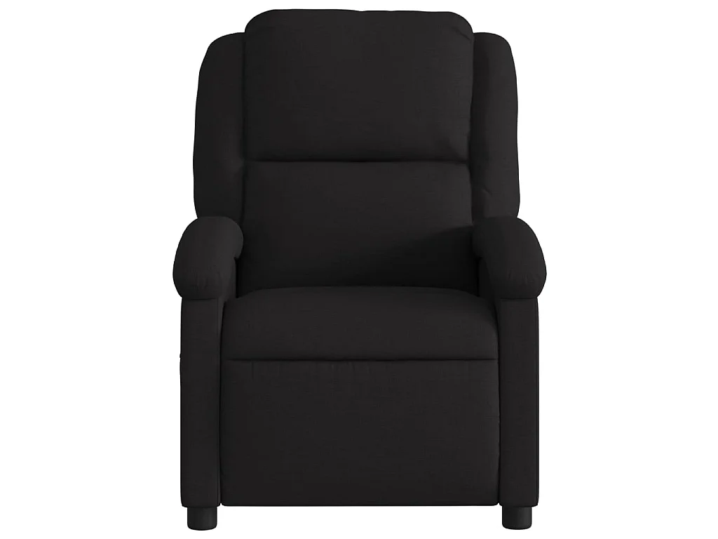 Fauteuil de massage inclinable Noir Tissu