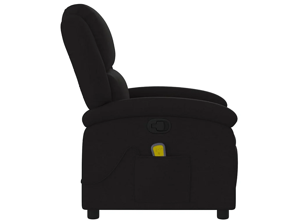 Fauteuil de massage inclinable Noir Tissu