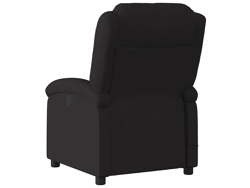 Fauteuil de massage inclinable Noir Tissu