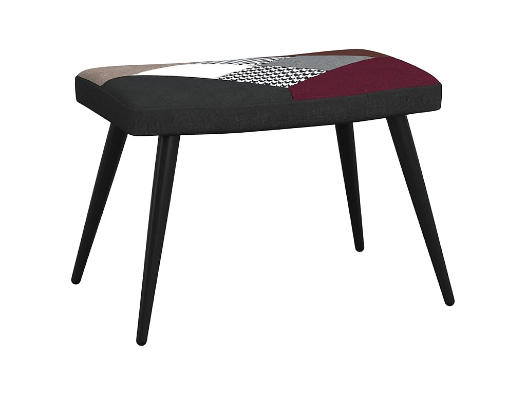 Sillón de relajación con reposapiés Patchwork Fabric