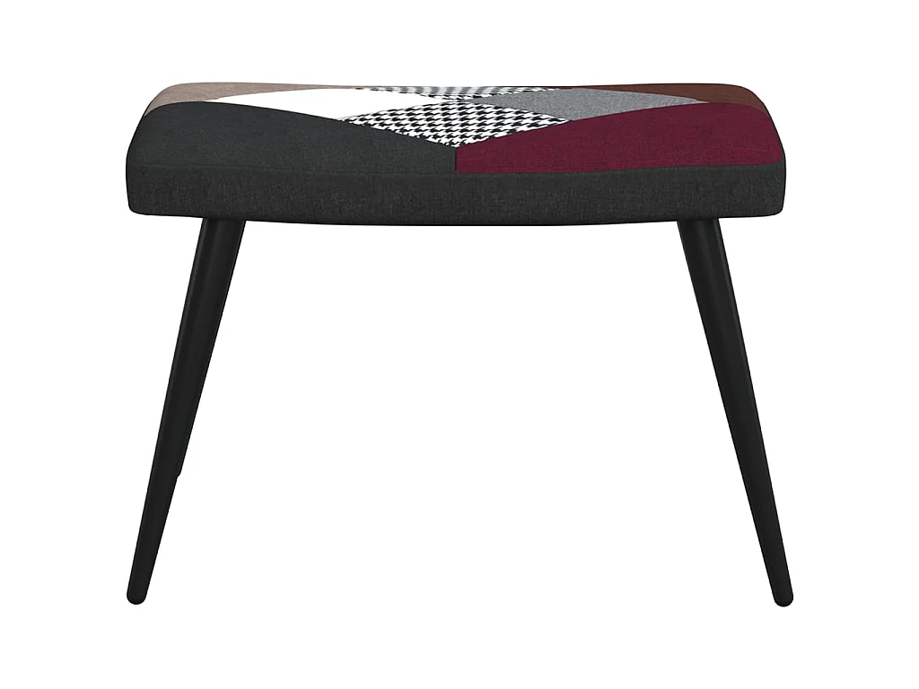 Sillón de relajación con reposapiés Patchwork Fabric