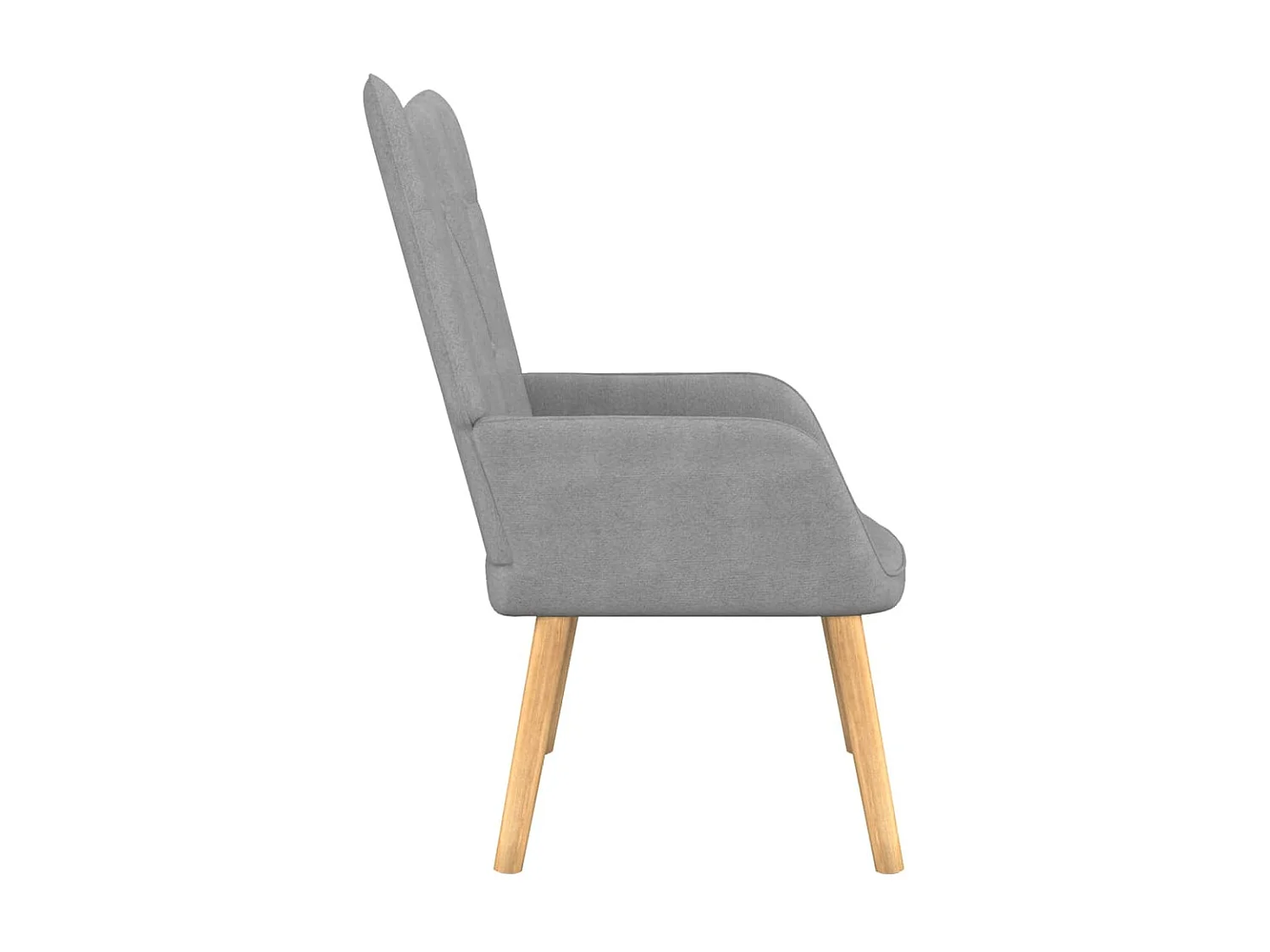 Chaise de relaxation avec tabouret Gris clair Tissu