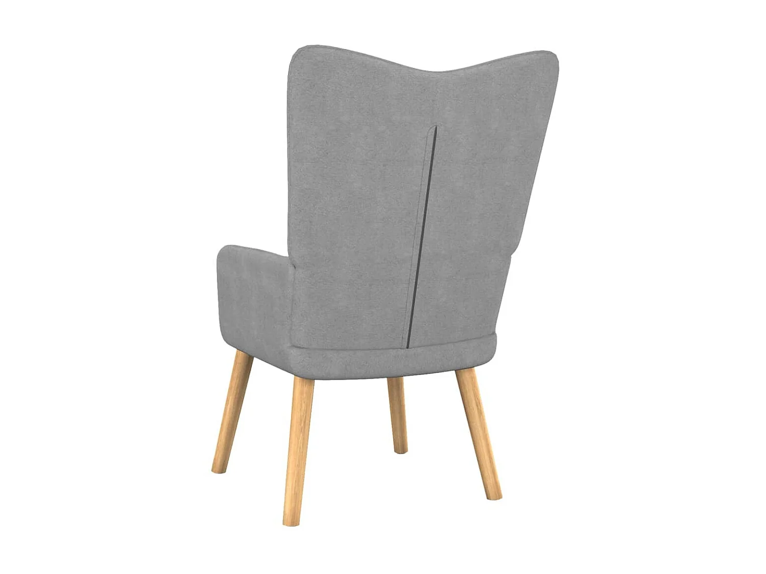 Chaise de relaxation avec tabouret Gris clair Tissu