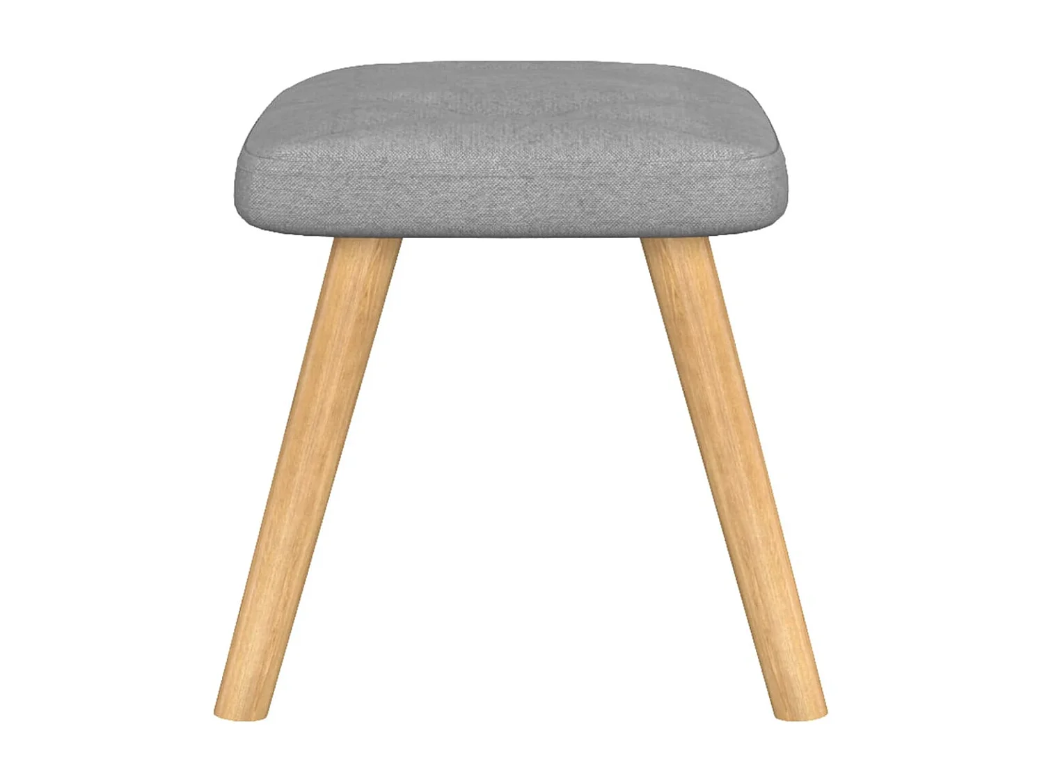 Chaise de relaxation avec tabouret Gris clair Tissu