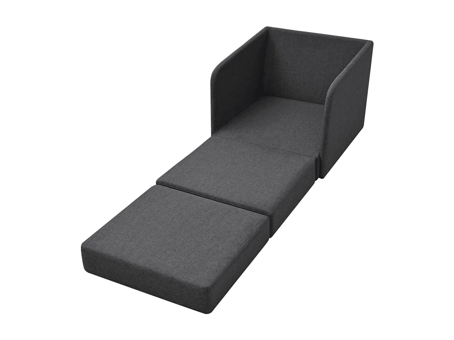 Fauteuil convertible Gris foncé Tissu
