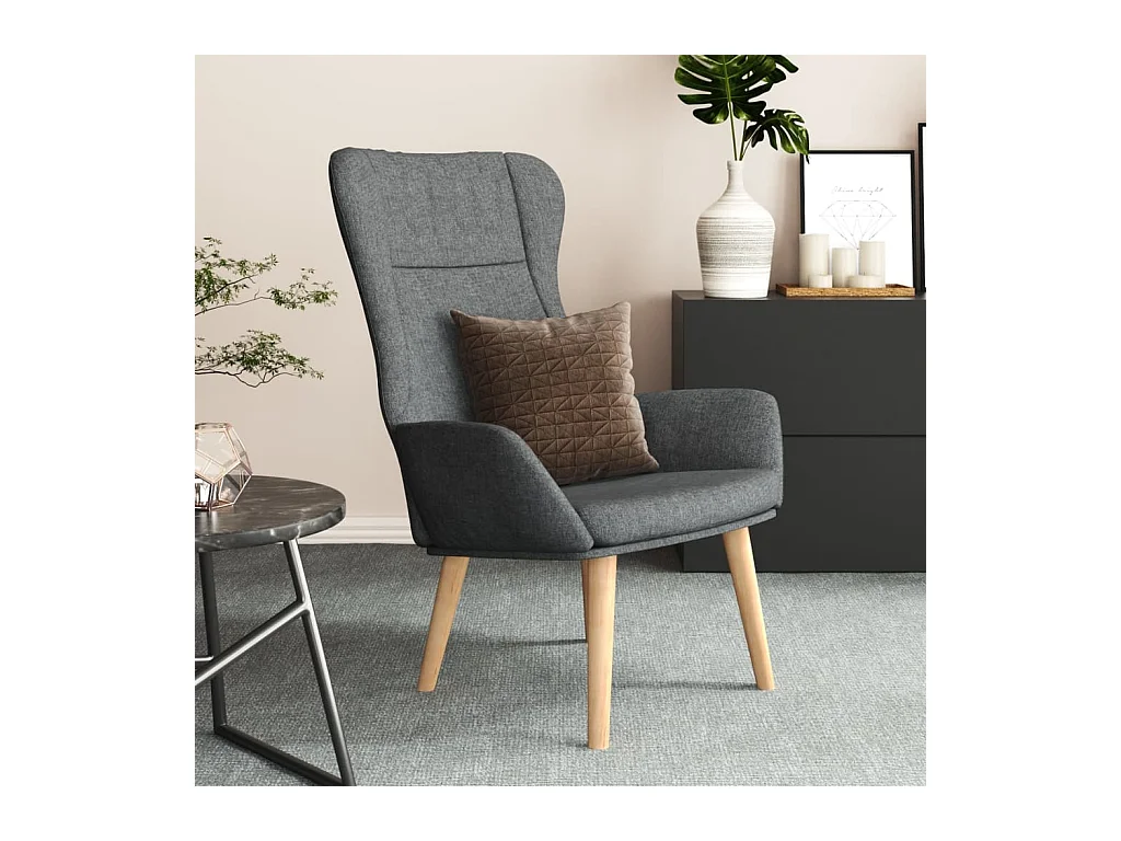 Chaise de relaxation Gris foncé Tissu