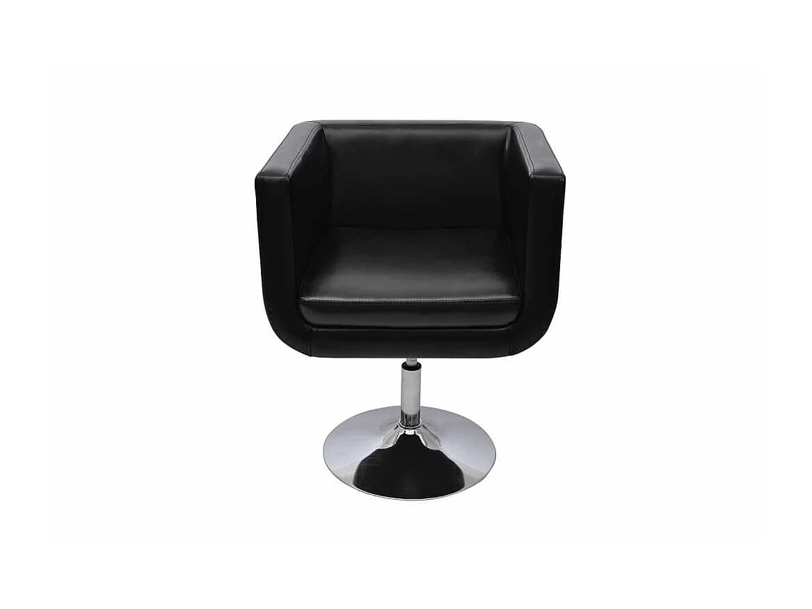 Chaise de bar lot de 2 cuir artificiel noir