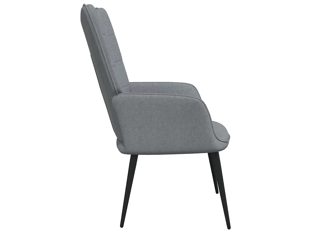 Sillón de relajación con taburete Tela gris claro