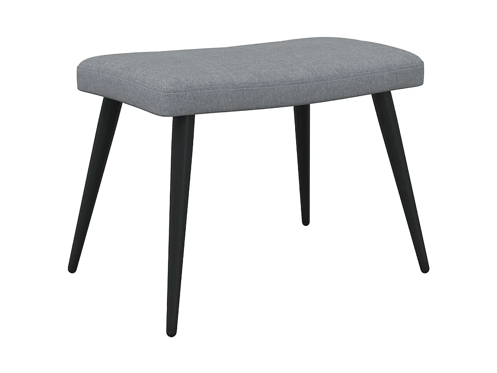 Sillón de relajación con taburete Tela gris claro
