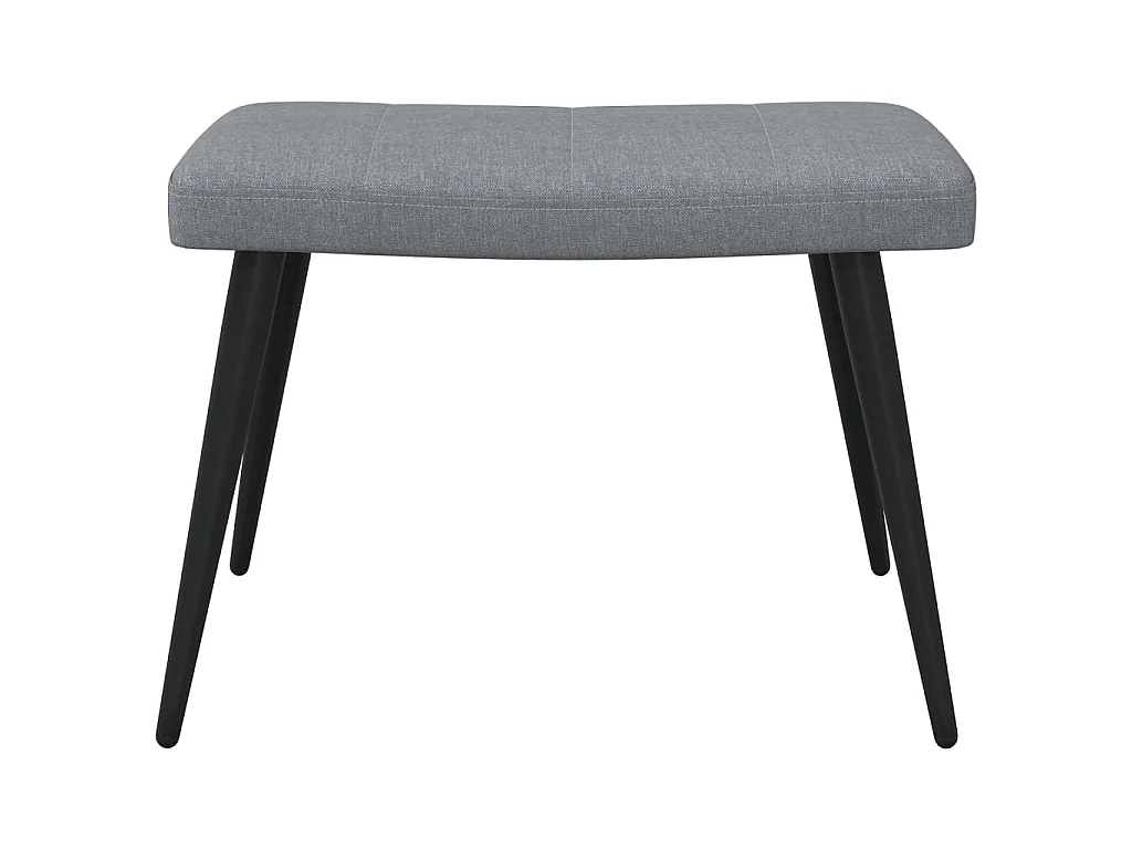 Sillón de relajación con taburete Tela gris claro