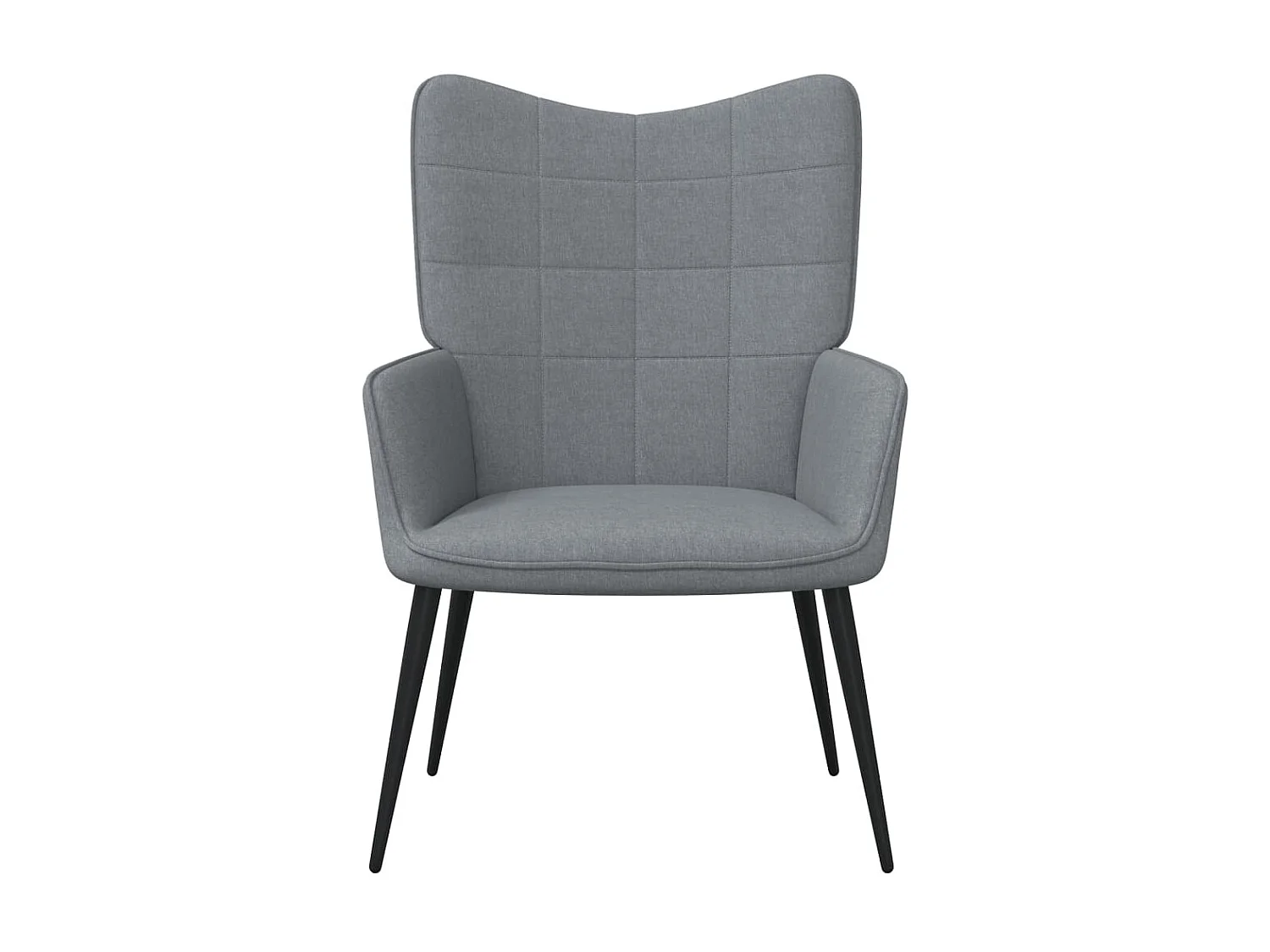 Chaise de relaxation avec tabouret Gris clair Tissu