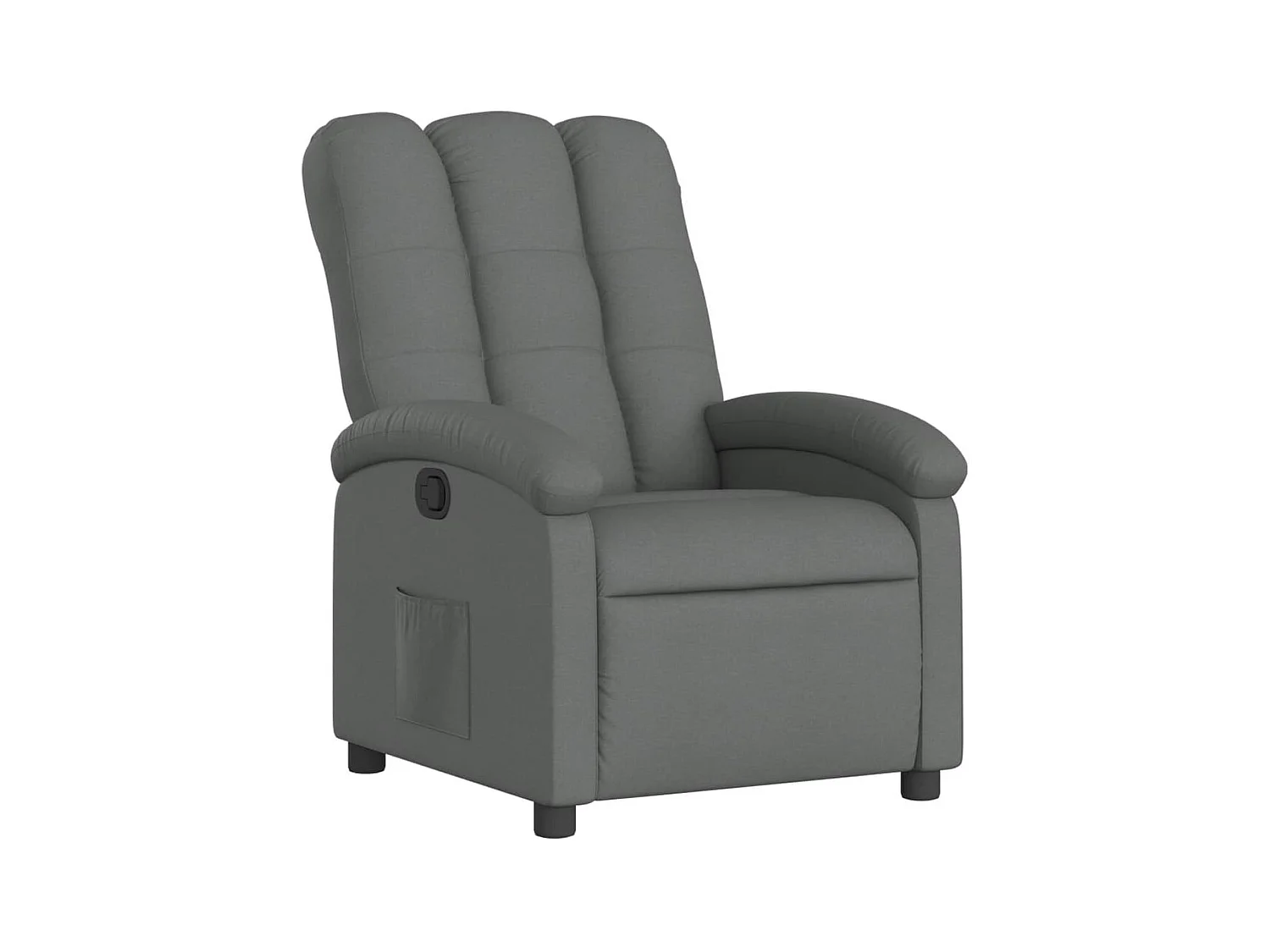 Poltrona reclinabile in tessuto grigio scuro
