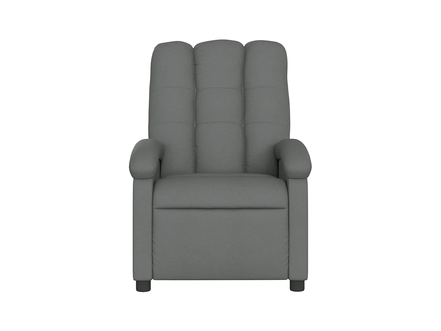 Poltrona reclinabile in tessuto grigio scuro