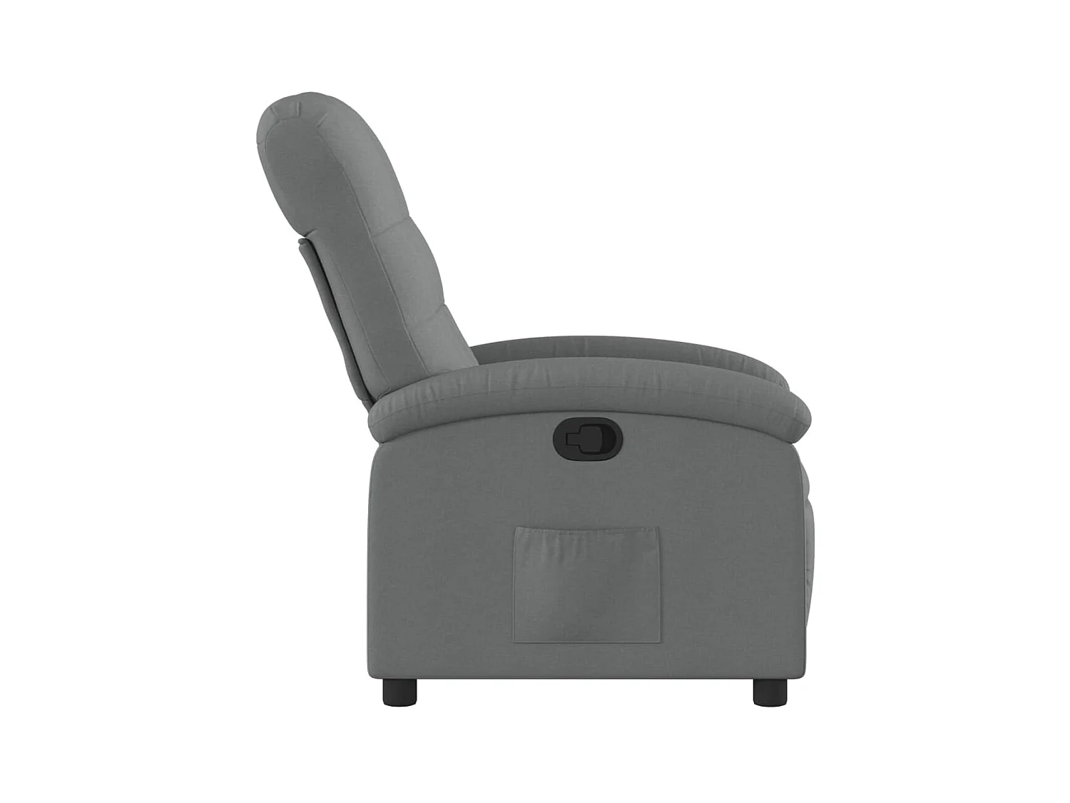 Poltrona reclinabile in tessuto grigio scuro
