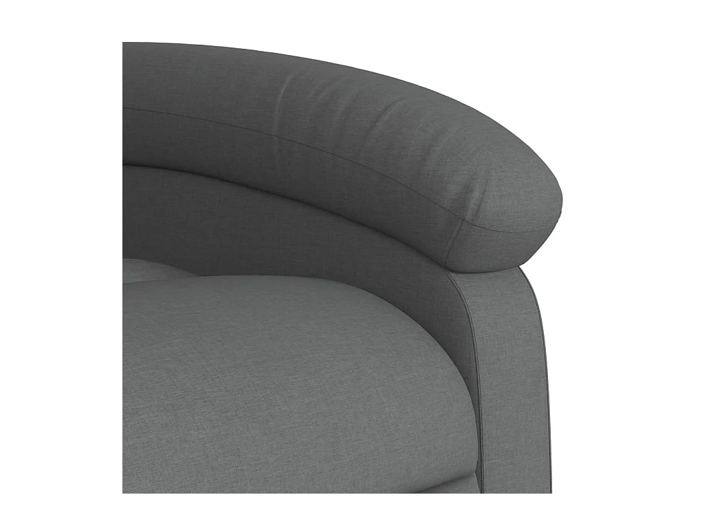 Poltrona reclinabile in tessuto grigio scuro