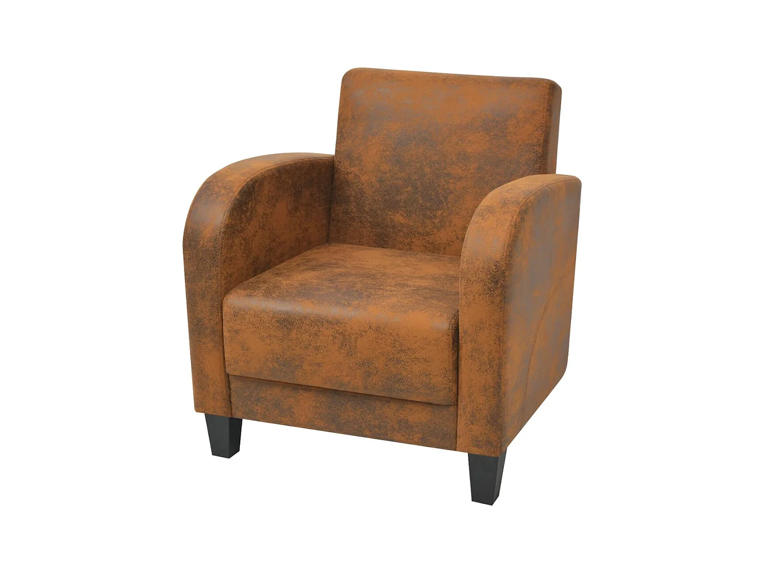 Fauteuil Marron Similicuir daim