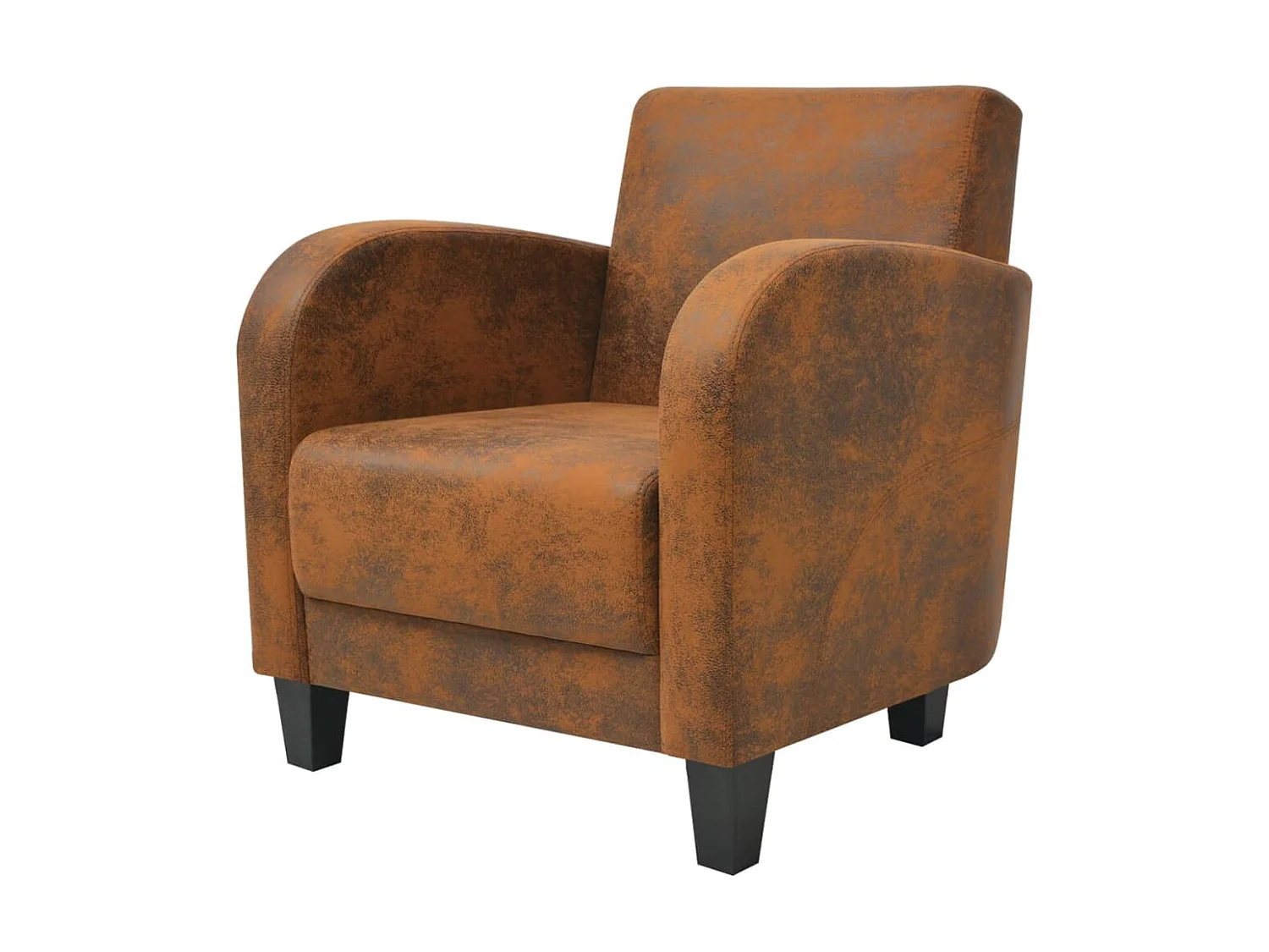 Fauteuil Marron Similicuir daim