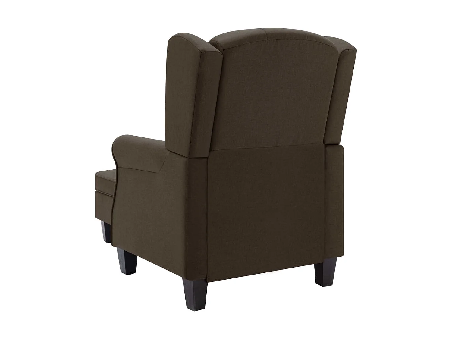 Fauteuil avec repose-pied Marron Tissu