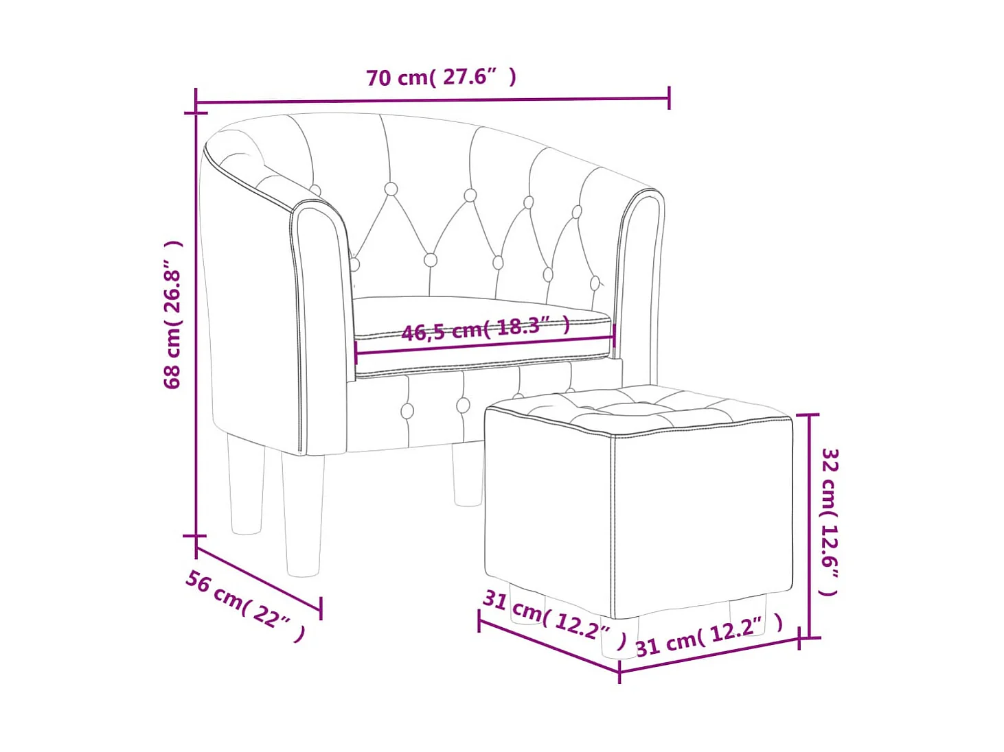 Poltrona trasformabile con poggiapiedi in ecopelle rossa