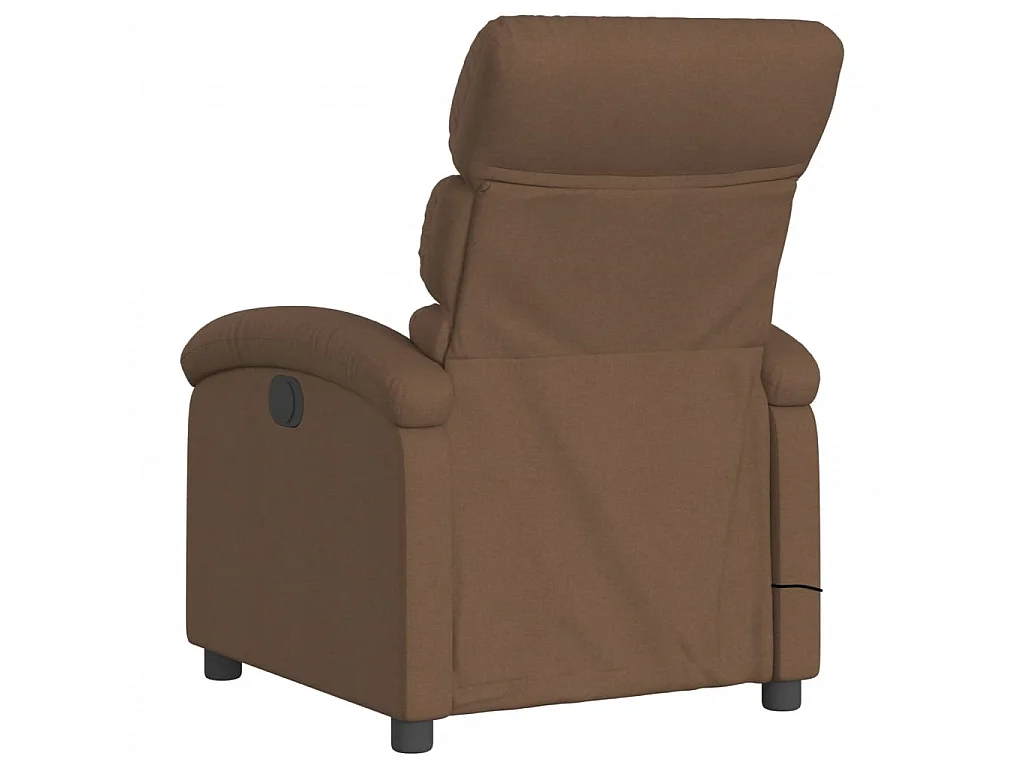 Fauteuil de massage inclinable Marron Tissu