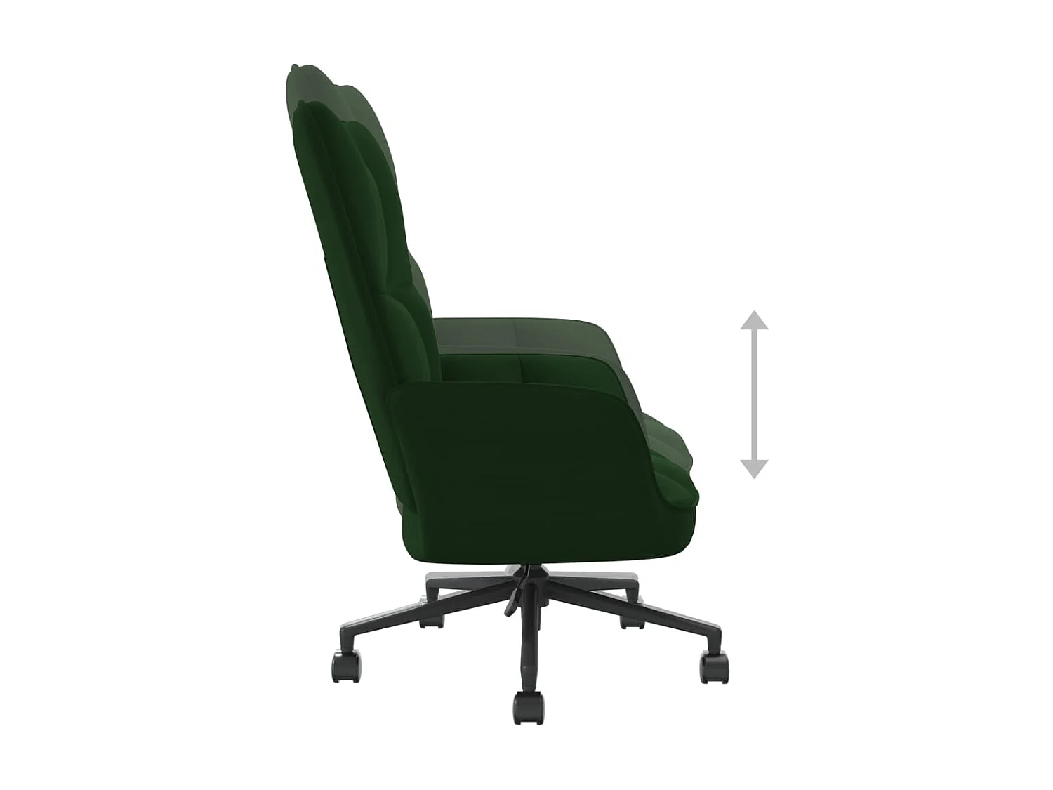 Chaise de relaxation Vert foncé Velours