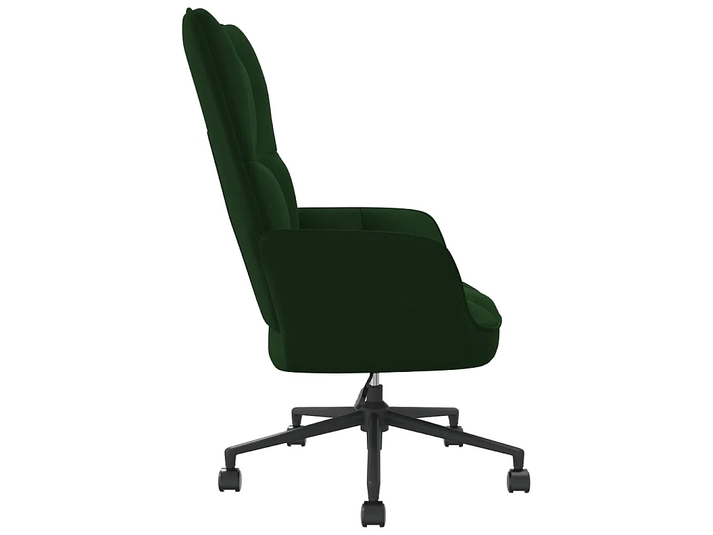 Chaise de relaxation Vert foncé Velours