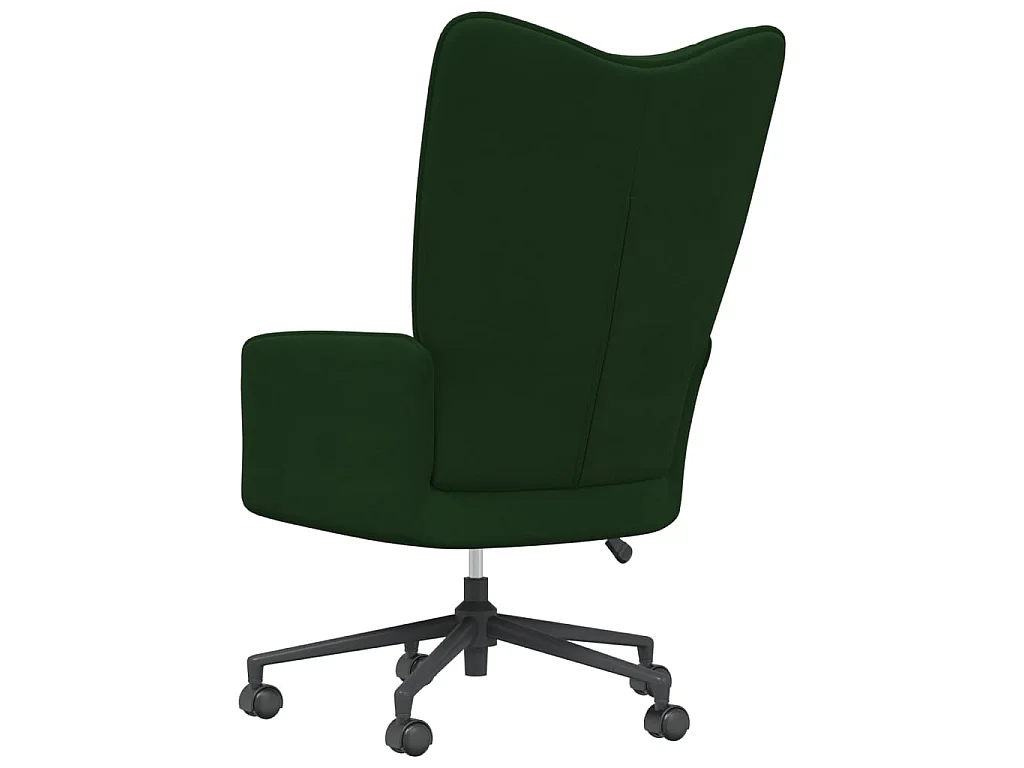 Chaise de relaxation Vert foncé Velours