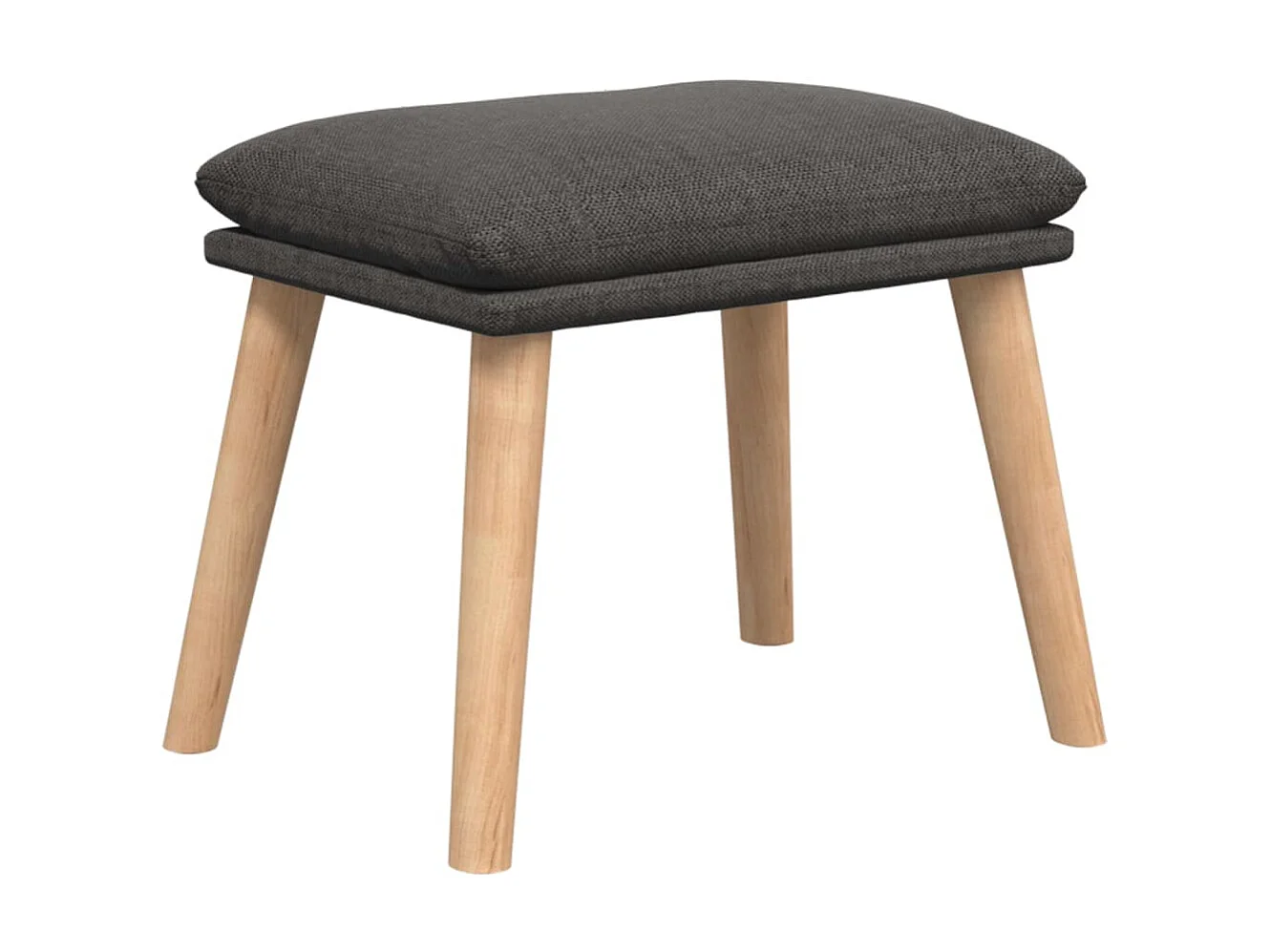 Ontspanningsstoel met voetsteun Donkergrijze stof