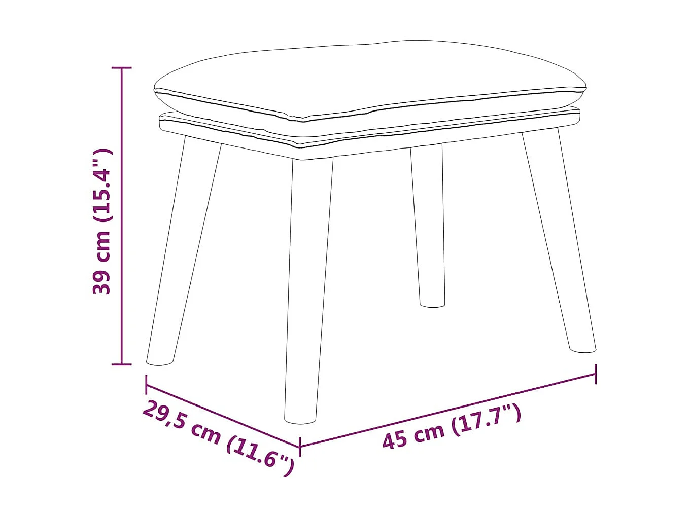 Ontspanningsstoel met voetsteun Donkergrijze stof