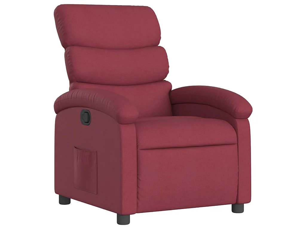 Sedia reclinabile Tessuto rosso bordeaux