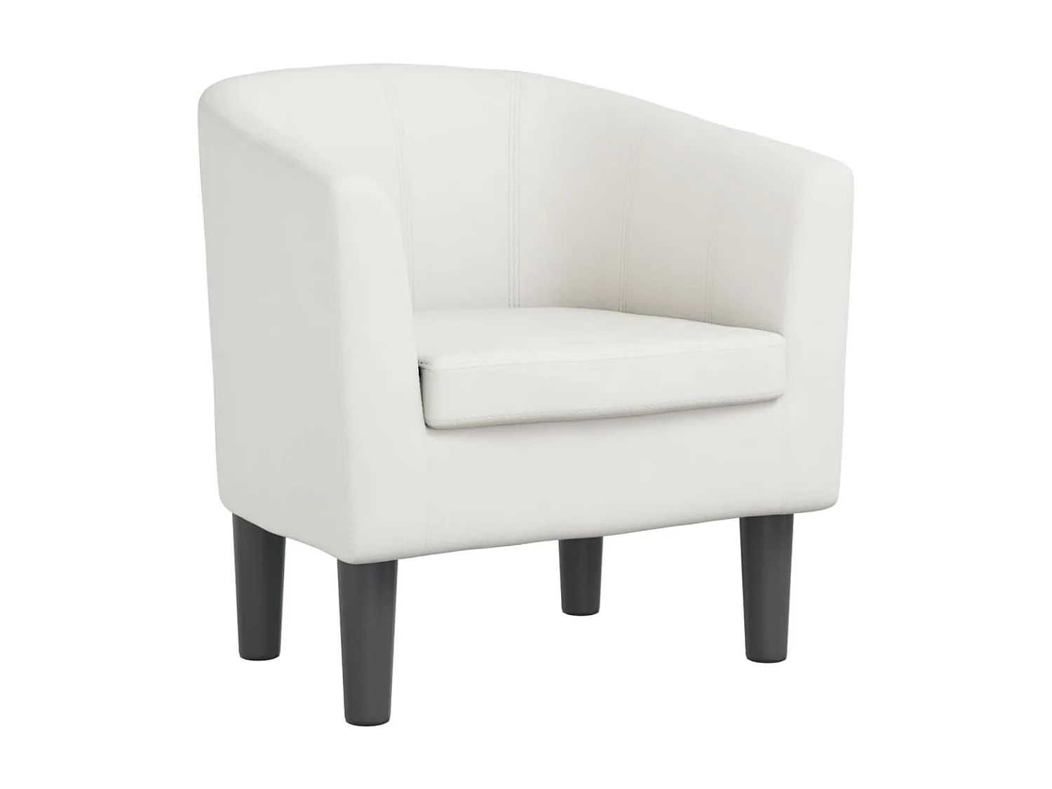 Fauteuil cabriolet blanc similicuir
