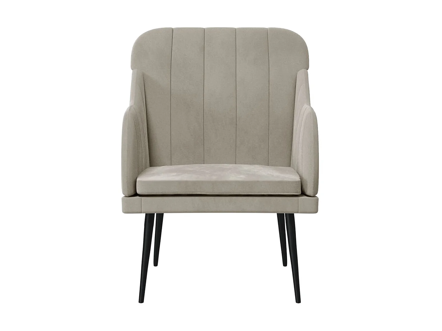 Fauteuil Gris clair 63x76x80 cm Velours