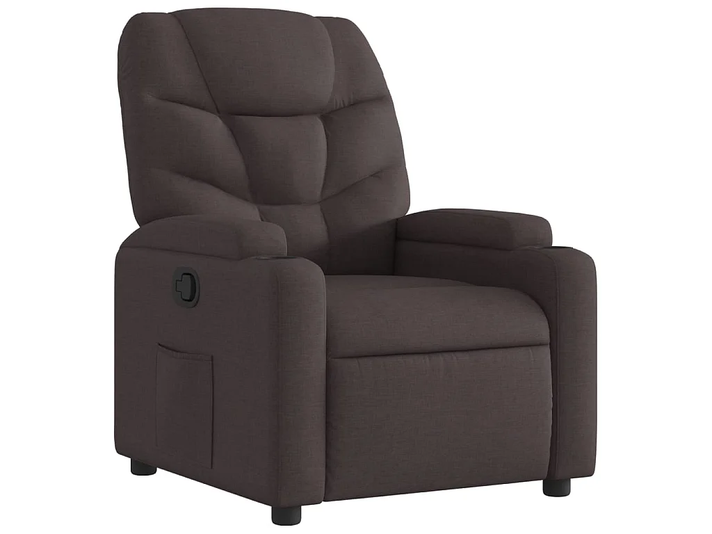 Fauteuil inclinable Marron foncé Tissu