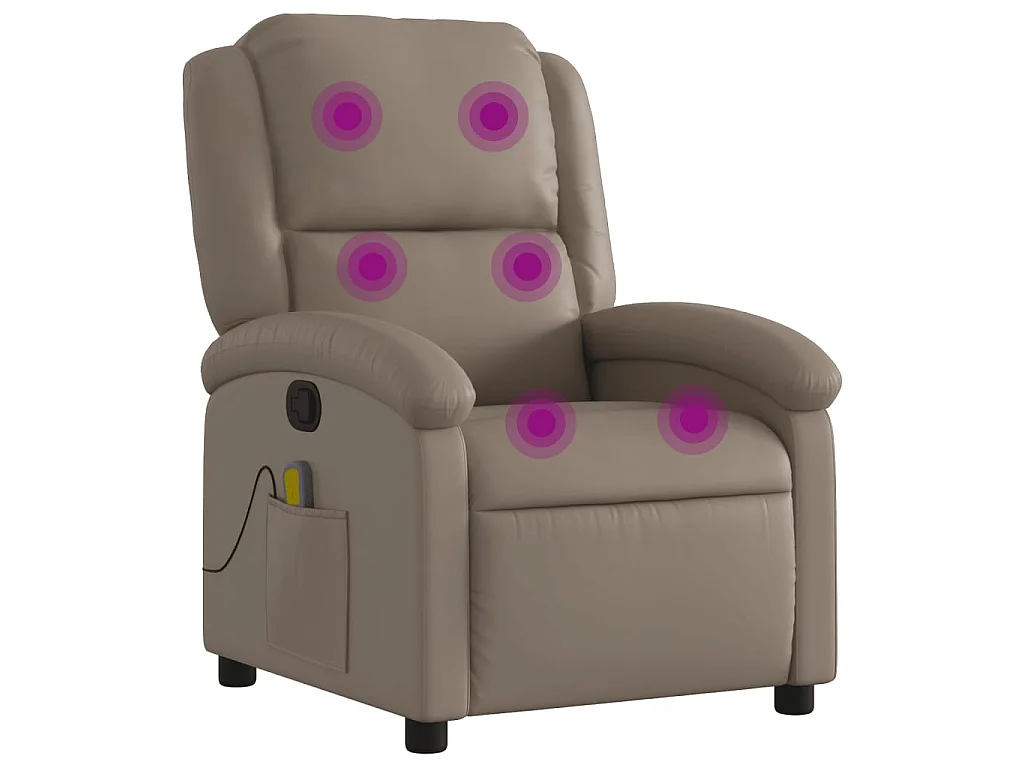 Fauteuil de massage inclinable Cappuccino Similicuir