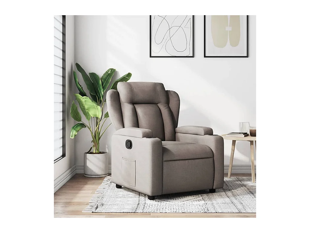 Fauteuil inclinable Taupe Tissu