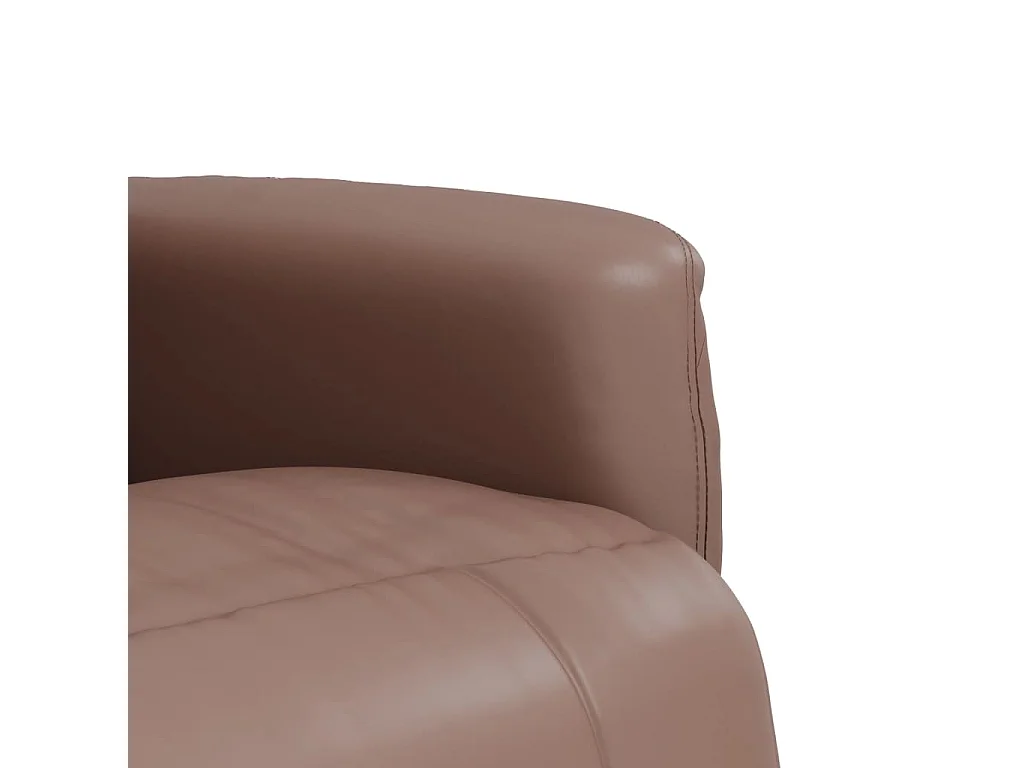 Fauteuil inclinable avec repose-pieds marron similicuir