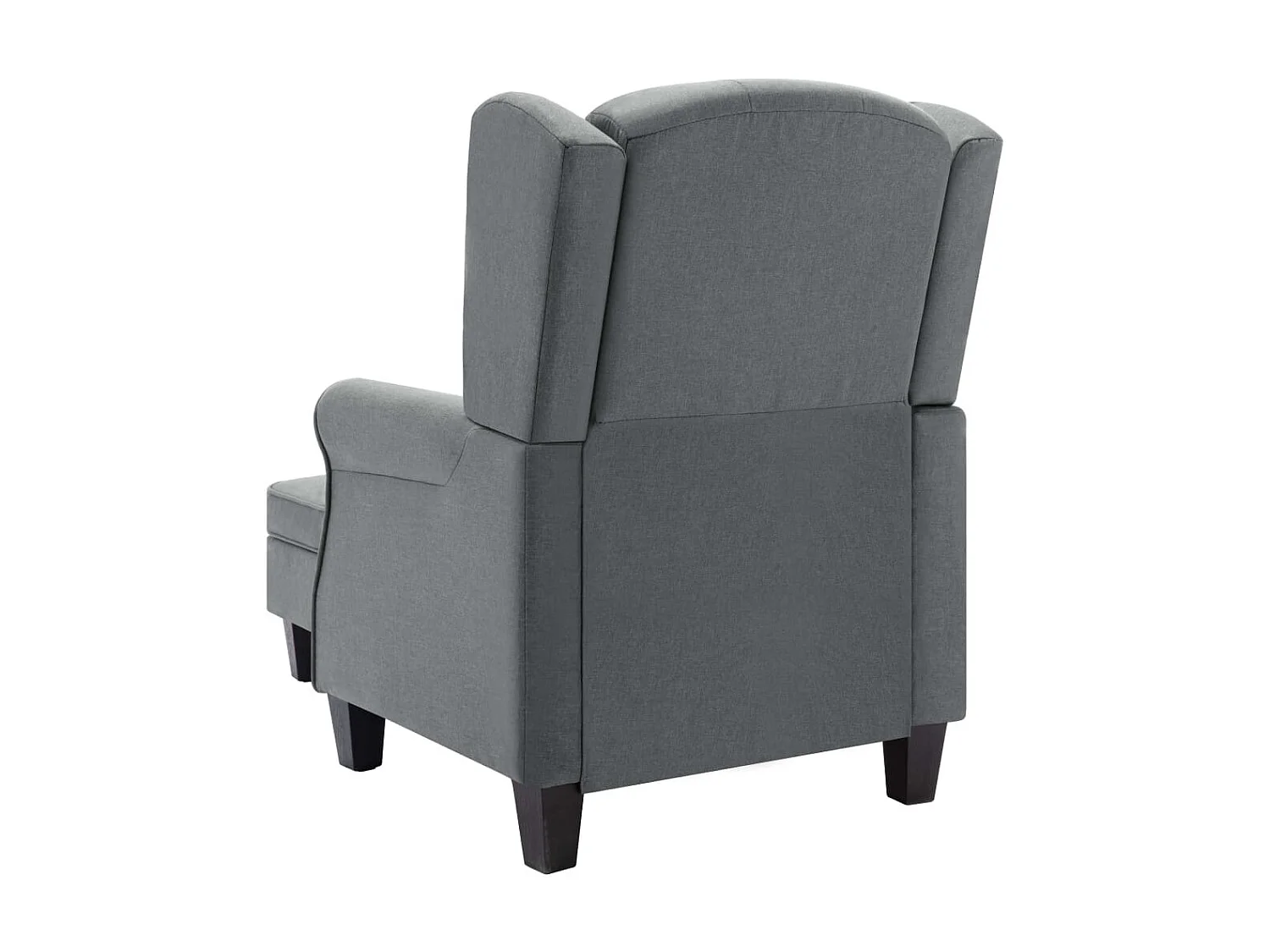 Fauteuil avec repose-pied Gris clair Tissu